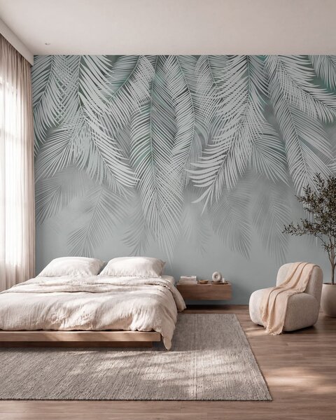 Tapety Palmový záves na šalviovej, Fototapety s lesom, Fototapety tropické, u48556v3 : Uwalls.sk