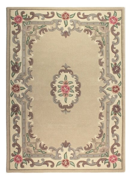 Béžový vlnený koberec Flair Rugs Aubusson, 75 × 150 cm