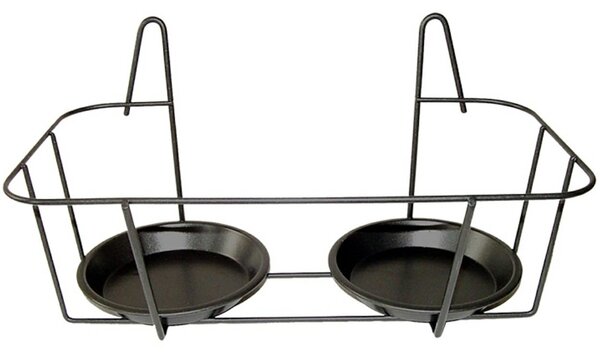 ZÁVESNÝ DRŽIAK NA KVETINÁČ SIMPLY DOUBLE 34X19 CM ČIERNA