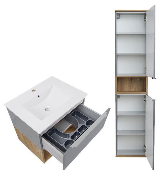 Comodo Set kúpeľňového nábytku Neveda G 60 + V 35 P/L