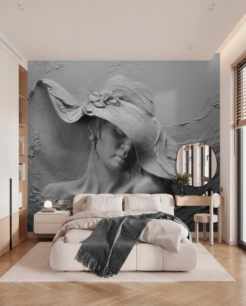 Tapety Dáma so sochárskym klobúkom, 3D fototapety, u62592 : Uwalls.sk