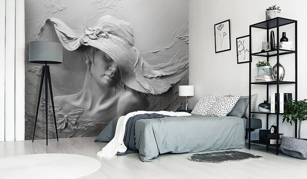 Tapety Dáma so sochárskym klobúkom, 3D fototapety, u62592 : Uwalls.sk
