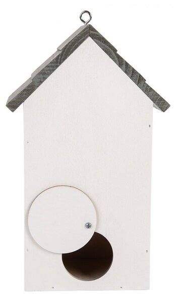 Modro-biela drevená vtáčia búdka ako plážový domček Birdhouse - 15*10*22 cm - Clayre & Eef