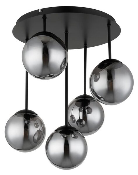 Stropné svietidlo 5x E14 čierna, dymová IP20 GLOBO lighting HARMON 47441-5S