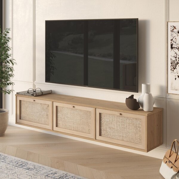 BIBO závesný TV stolík, sepet/juta