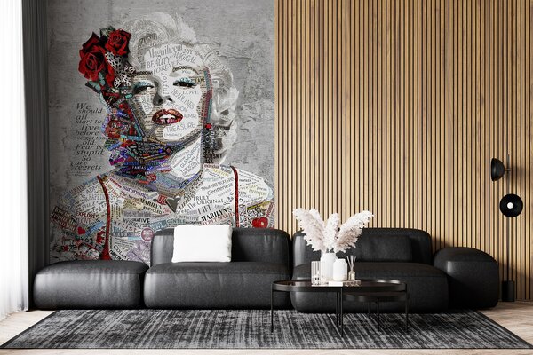 Tapety Abstraktný portrét Marilyn Monroe, Fototapety pop art, u45698 : Uwalls.sk
