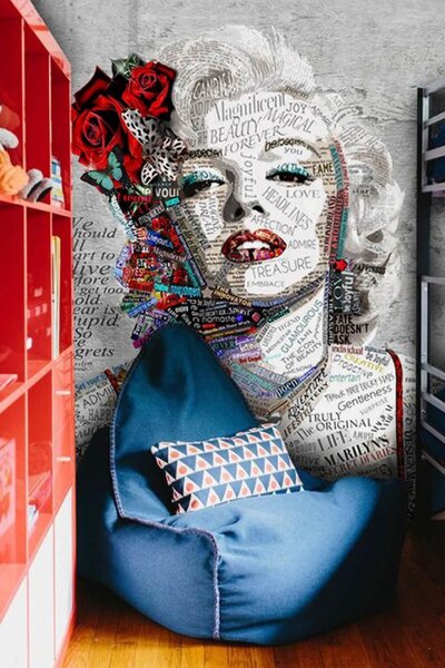 Tapety Abstraktný portrét Marilyn Monroe, Fototapety pop art, u45698 : Uwalls.sk