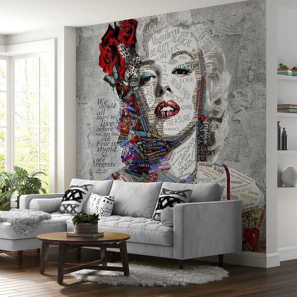 Tapety Abstraktný portrét Marilyn Monroe, Fototapety pop art, u45698 : Uwalls.sk