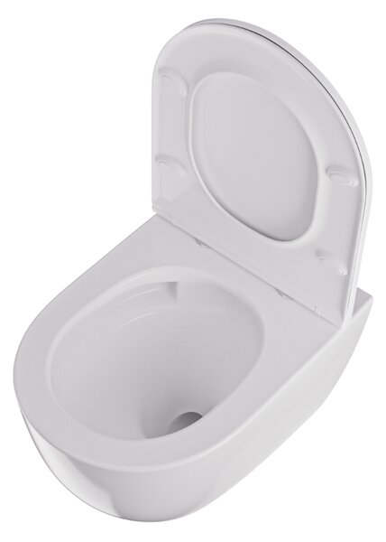 UPTrend Závesný WC komplet bez okraja CANEO VORTEX TR2196DF vrátane Soft-Close sedadla, biela lesk