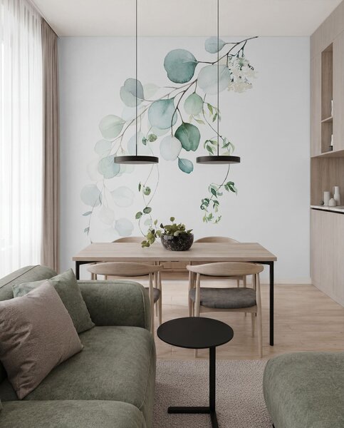 Tapety Vetvičky eukalyptu, Fototapety s prírodnými motívmi, Fototapety listy, u51026 : Uwalls.sk