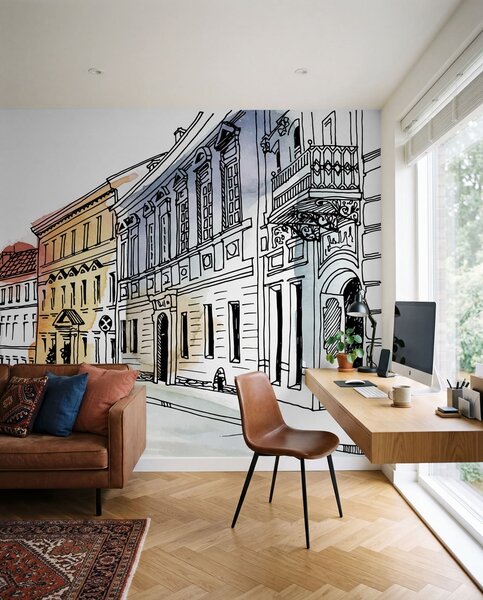 Tapety Staré mesto v akvareli, Fototapety akvarel, u51062 : Uwalls.sk