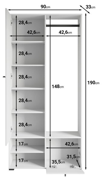 PREDSIEŇOVÝ NÁBYTOK, 90/190/33 cm - Online Only drobný nábytok, Online Only