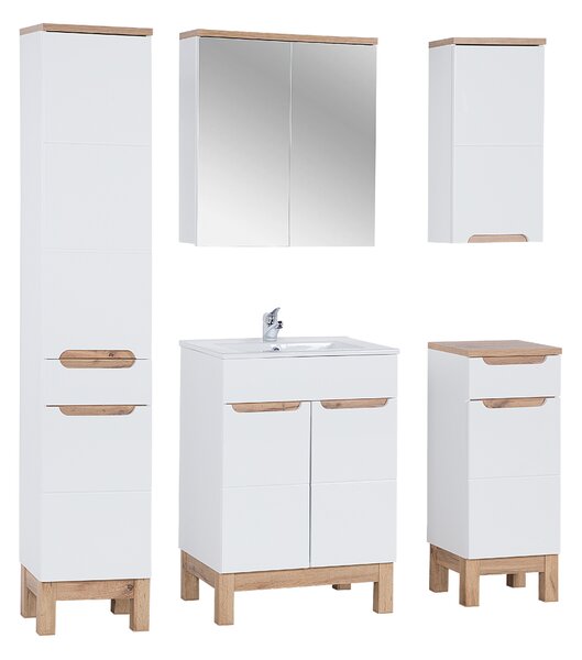 Comad Set kúpeľňového nábytku Bali White 60 biela lesk