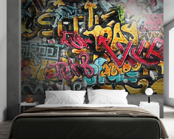 Tapety Graffiti v plných farbách, Fototapety Izba pre tínedžerov, Fototapety pre dospievajúcich chlapcov, u56045 : Uwalls.sk