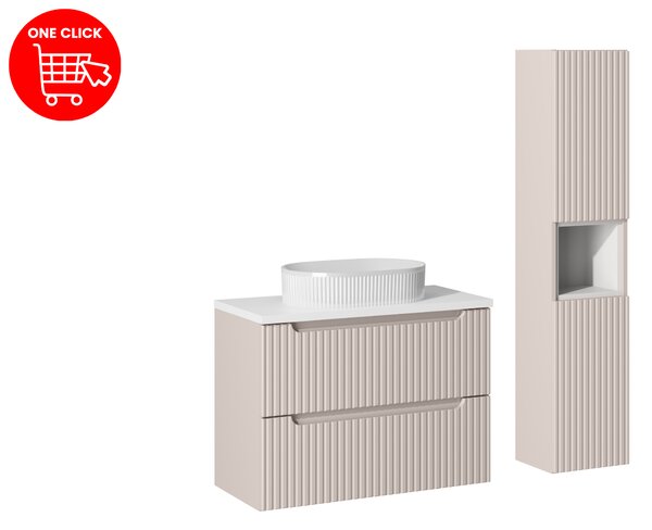 Comad Set kúpeľňového nábytku Nova Cashmere 80