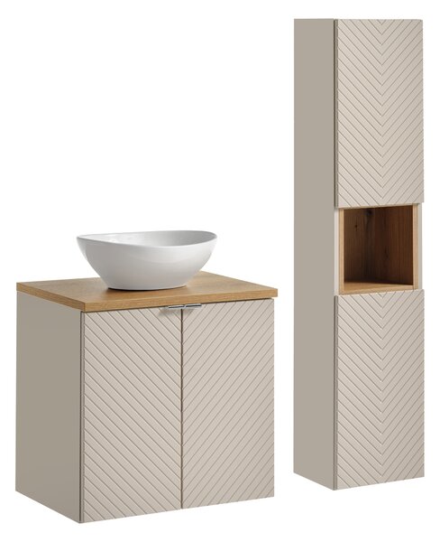 Comad Set kúpeľňového nábytku Viva Cashmere 60 kašmír/dub evoke
