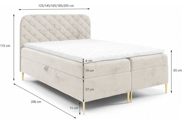 MEBLINE Kontinentálna posteľ PARLA 120x200 magic velvet 2299