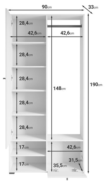 PREDSIEŇOVÝ NÁBYTOK, 90/190/33 cm - Online Only drobný nábytok, Online Only