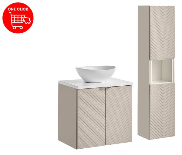 Comad Set kúpeľňového nábytku Viva Cashmere 60 kašmír mat