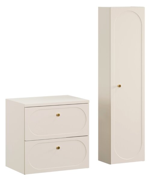 Comad Set kúpeľňového nábytku Donna Sand 60 piesková/zlatá