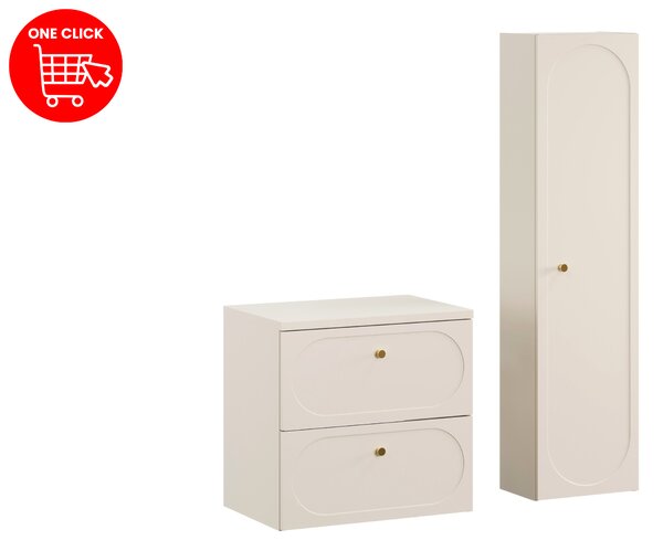 Comad Set kúpeľňového nábytku Donna Sand 60 piesková/zlatá