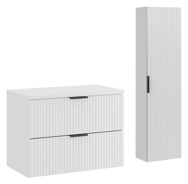 Comad Set kúpeľňového nábytku Adel White 80 biela mat