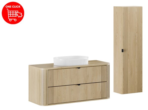Comad Set kúpeľňového nábytku Ovalia Cremona 120 dub cremona