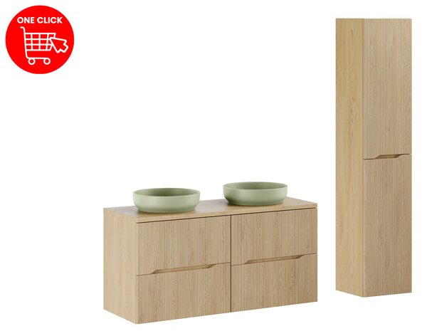 Comad Set kúpeľňového nábytku Nordic Cremona 120 dub cremona