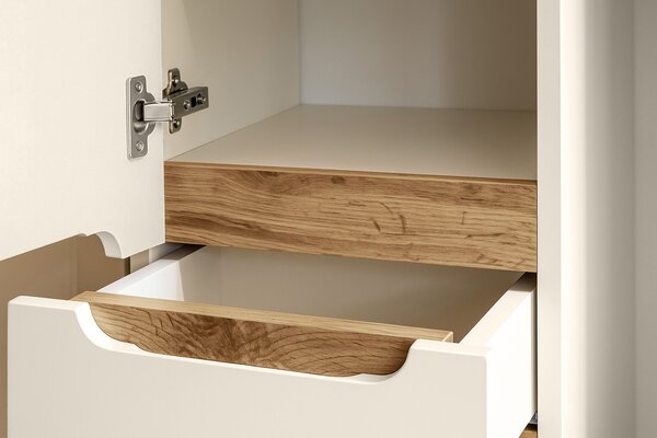 Comad Set kúpeľňového nábytku Bali Cashmere 80 kašmír mat/dub wotan