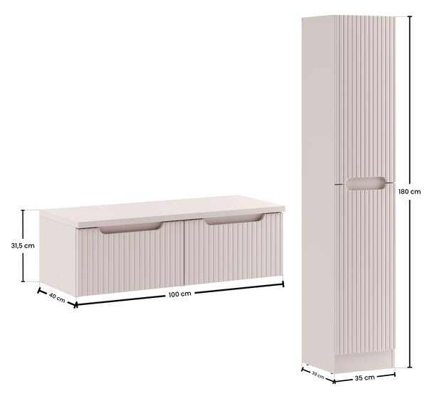 Comad Set kúpeľňového nábytku Nova Cashmere 100 kašmír mat 2