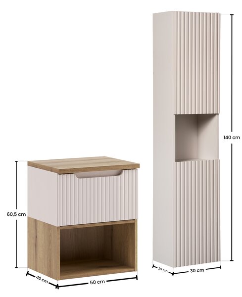 Comad Set kúpeľňového nábytku Nova Cashmere 50 kašmír mat 1