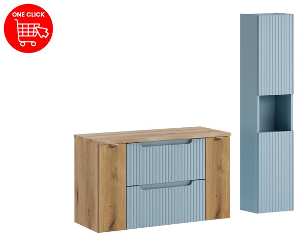Comad Set kúpeľňového nábytku Nova Denim 100 denim/dub coast evoke