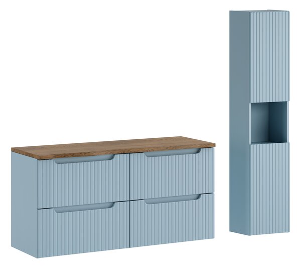 Comad Set kúpeľňového nábytku Nova Denim 120 denim/dub casella