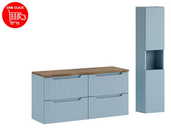 Comad Set kúpeľňového nábytku Nova Denim 120 denim/dub casella