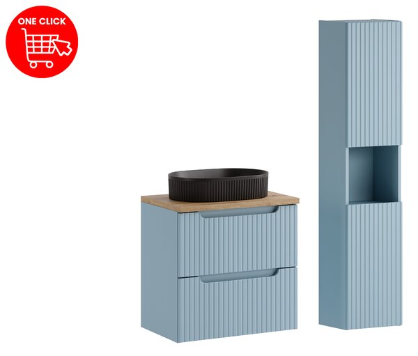 Comad Set kúpeľňového nábytku Nova Denim 60 denim/dub