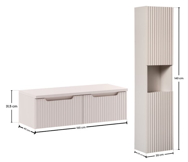 Comad Set kúpeľňového nábytku Nova Cashmere 100 kašmír mat 1