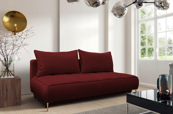 ROZKLADACIA POHOVKA, textil, bordová MID.YOU - Sedačky, Online Only