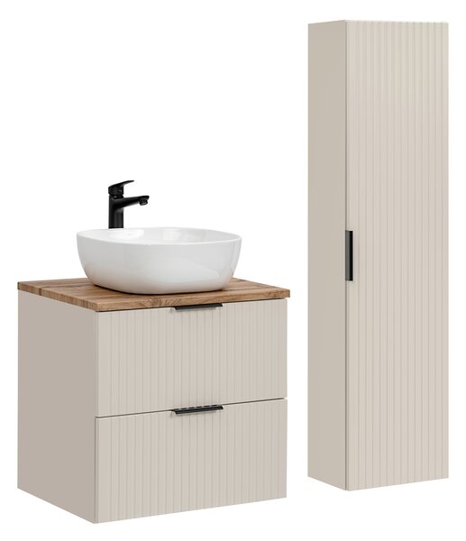 Comad Set kúpeľňového nábytku Adel Cashmere 60 dub wotan/kašmír mat