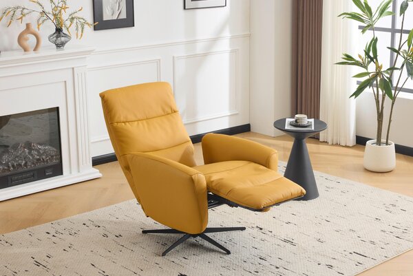 RELAXAČNÉ KRESLO, textil, koža, žltá Livetastic - Online Only obývacie izby, Online Only