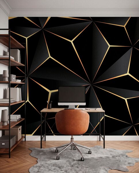 Tapety Čierne a zlaté fazety, 3D fototapety, u72104 : Uwalls.sk