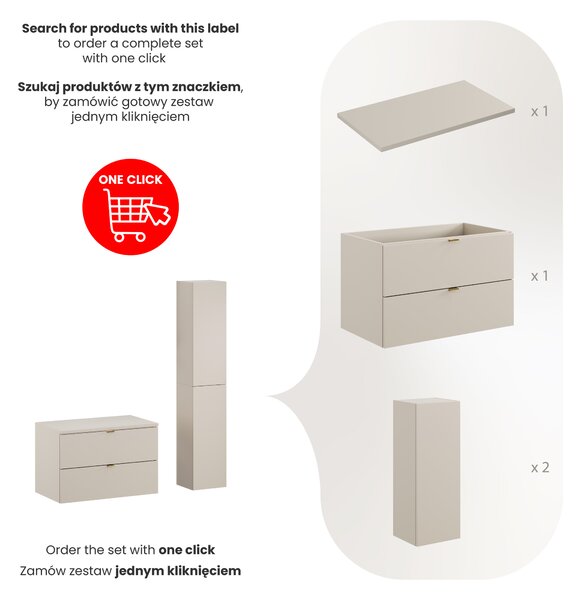 Comad Set kúpeľňového nábytku Dalia Cashmere 80 kašmír mat