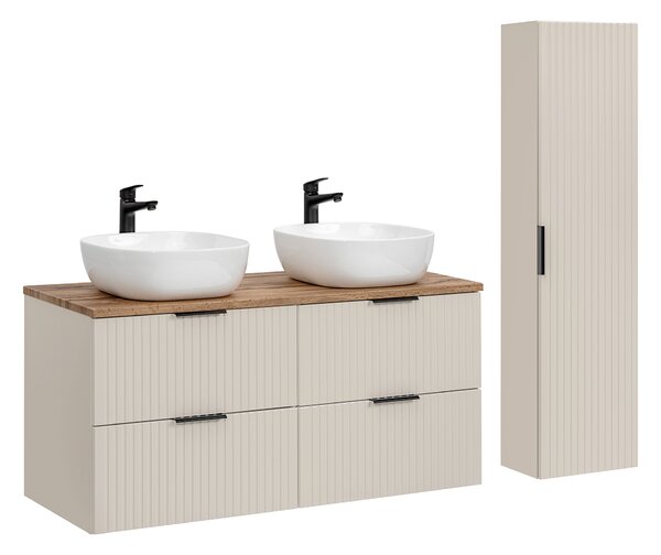 Comad Set kúpeľňového nábytku Adel Cashmere 120 dub wotan/kašmír mat