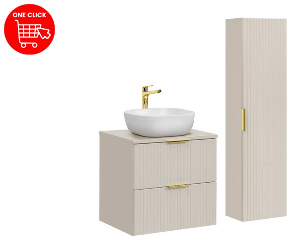 Comad Set kúpeľňového nábytku Adel Cashmere 60 kašmír mat
