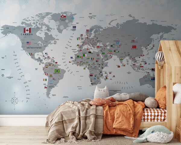 Tapety Atlas svetových vlajok, Detské fototapety, Fototapety pre chlapcov, u72599 : Uwalls.sk