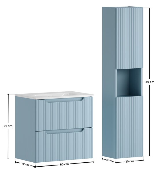 Comad Set kúpeľňového nábytku Nova Denim 60 modrá