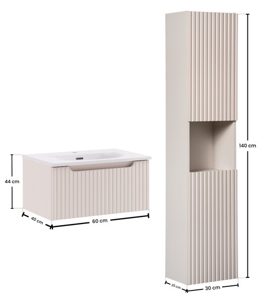Comad Set kúpeľňového nábytku Nova Cashmere 60 kašmír mat