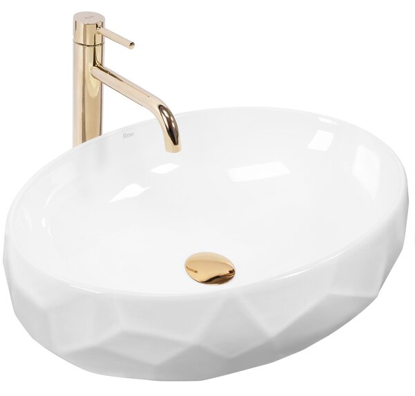 Sada závesná WC misa REA Gustavo Rimless + umývadlo na dosku Maya