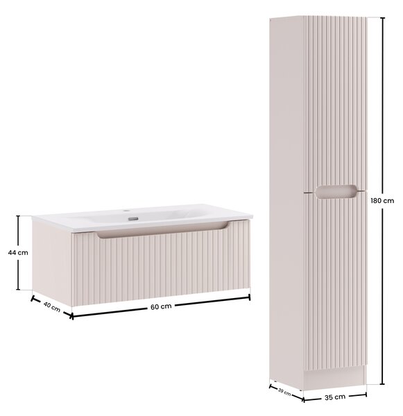 Comad Set kúpeľňového nábytku Nova Cashmere 80 kašmír mat