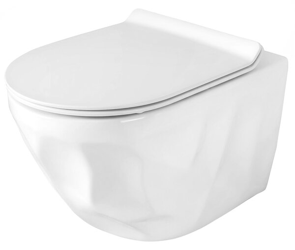 Sada závesná WC misa REA Gustavo Rimless + umývadlo na dosku Maya