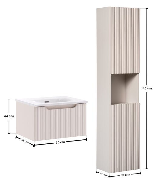 Comad Set kúpeľňového nábytku Nova Cashmere 50 kašmír mat